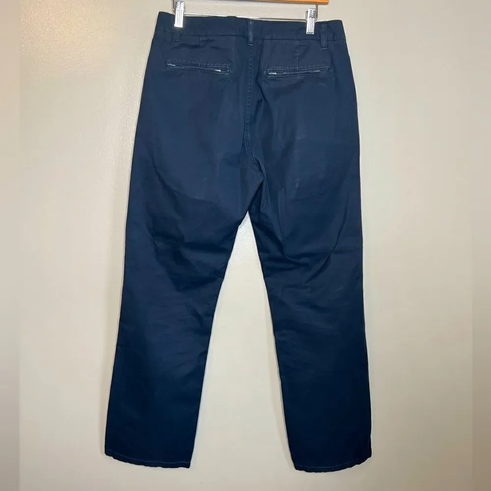 Bonobos washed chinos pants navy blue‎ size 32 business casual academia boot fit